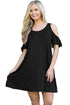Sexy Black Naughty Cute Cold Shoulder Short Dress